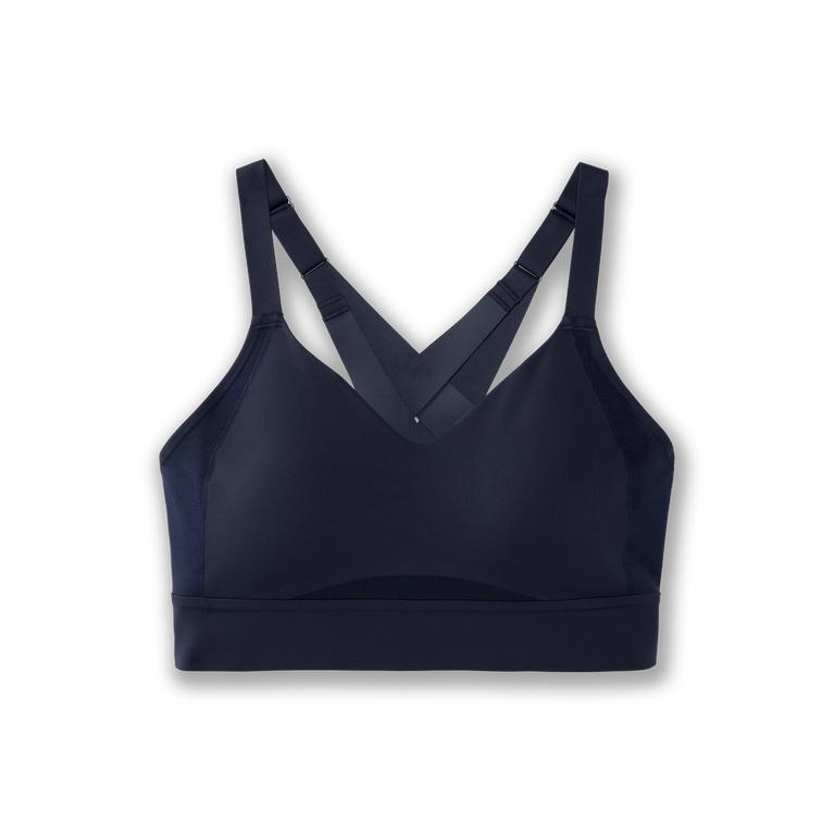 Brooks Drive Interlace Womens Running Bra - Navy - Indonesia (SNUQ-47639)